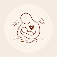 Illustration douce d’un parent tenant un bébé contre son cœur, symbolisant le deuil périnatal et l’accompagnement émotionnel dans la perte