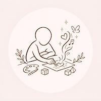 Illustration douce d’un enfant assis parmi des éléments naturels, symbolisant une thérapie enfant axée sur l’écoute, la sécurité émotionnelle et l’expression des émotions